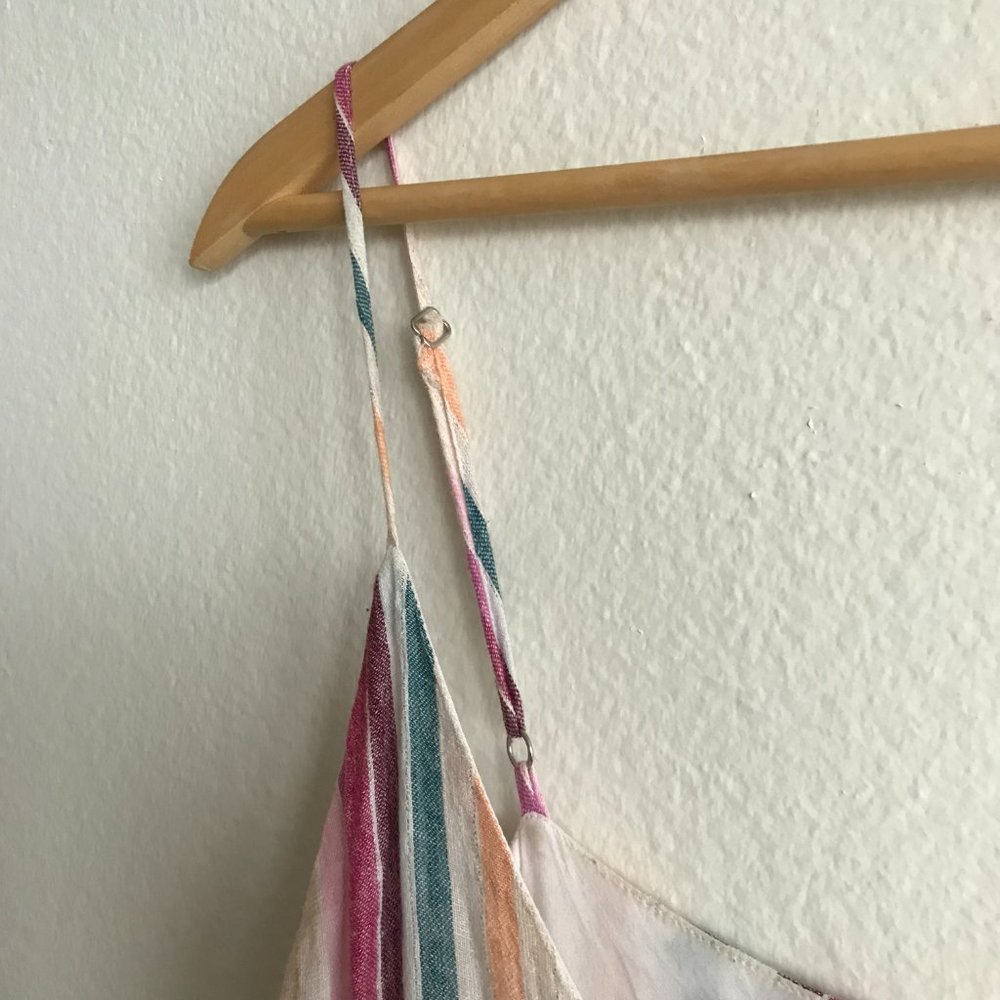 Rails Linen Shimmer Sparkly Striped Summer Spaghe… - image 7